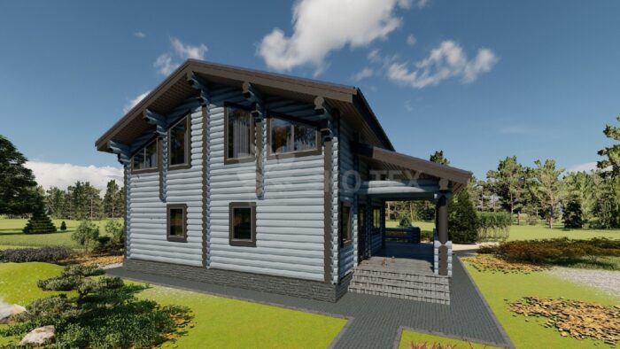 Дом из оцилиндрованного бревна Журавли