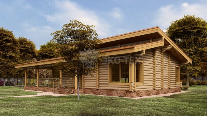 Дом из оцилиндрованного бревна Кашира