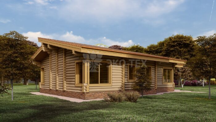 Дом из оцилиндрованного бревна Кашира