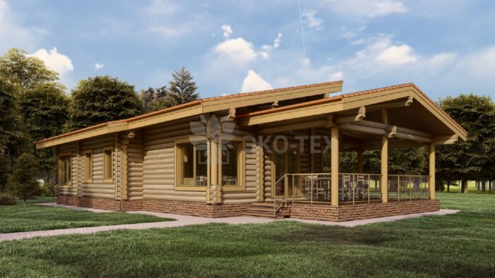 Дом из оцилиндрованного бревна Кашира