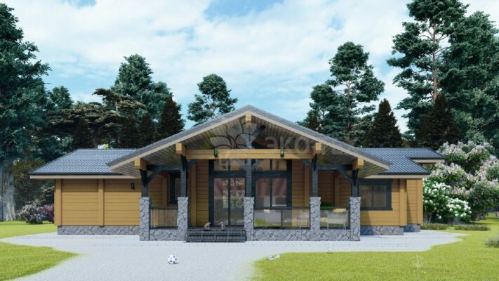 Дом из клееного бруса Раменский