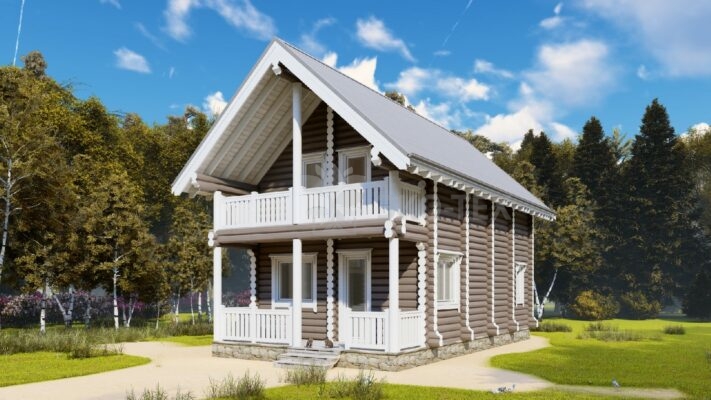 Дом из оцилиндрованного бревна Софрино