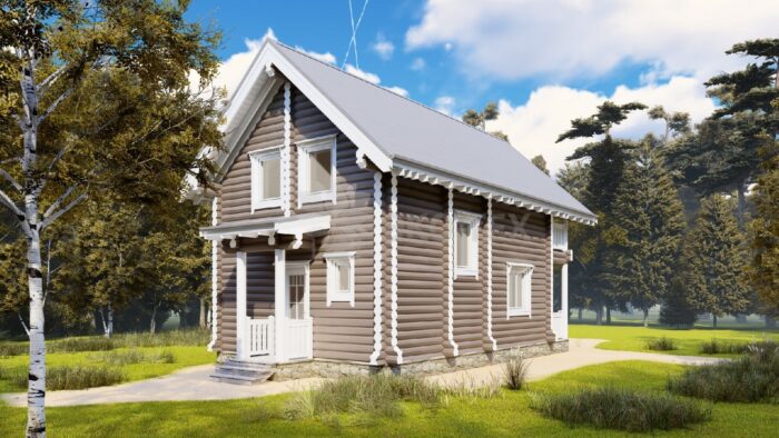 Дом из оцилиндрованного бревна Софрино