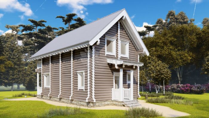 Дом из оцилиндрованного бревна Софрино