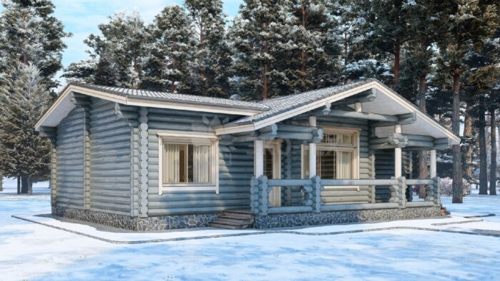 Дом из оцилиндрованного бревна Муром