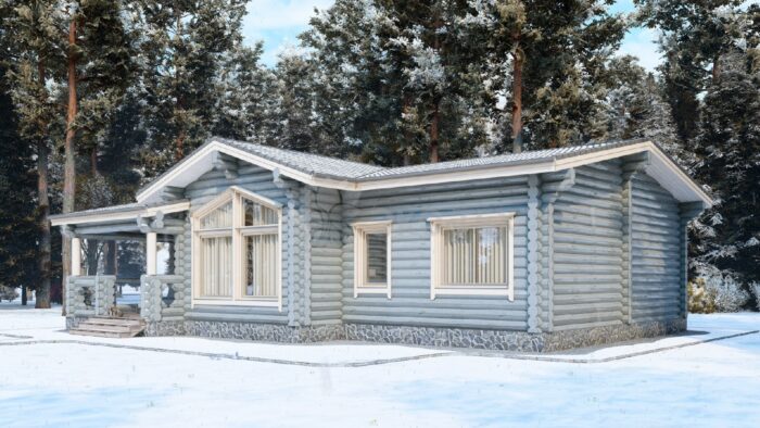 Дом из оцилиндрованного бревна Муром