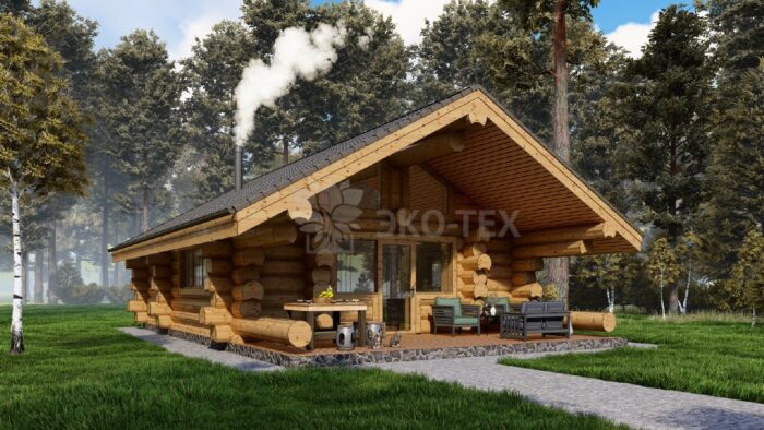 Баня из рубленного бревна Устья