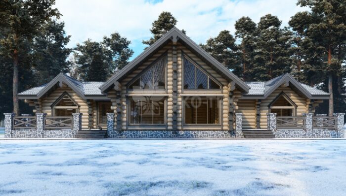 Дом из рубленного бревна Гепард