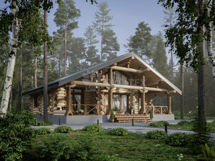 Дои из рубленного бревна Котка