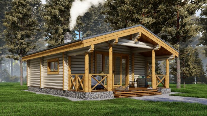 Баня из оцилиндрованного бревна Лыткарино