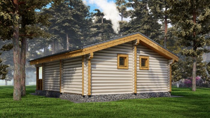 Баня из оцилиндрованного бревна Лыткарино