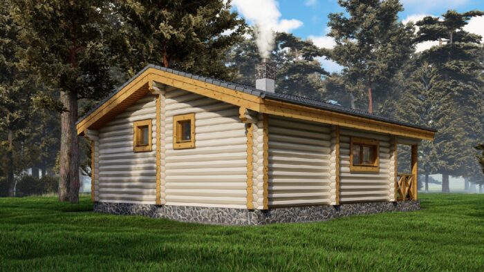 Баня из оцилиндрованного бревна Лыткарино