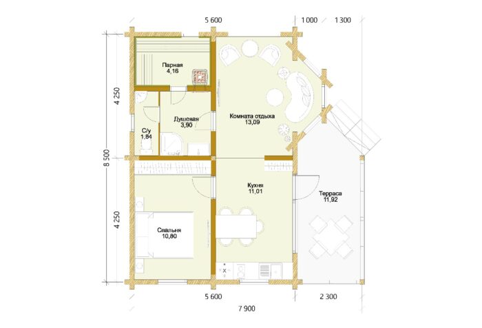 Баня из клееного бруса Малоярославец