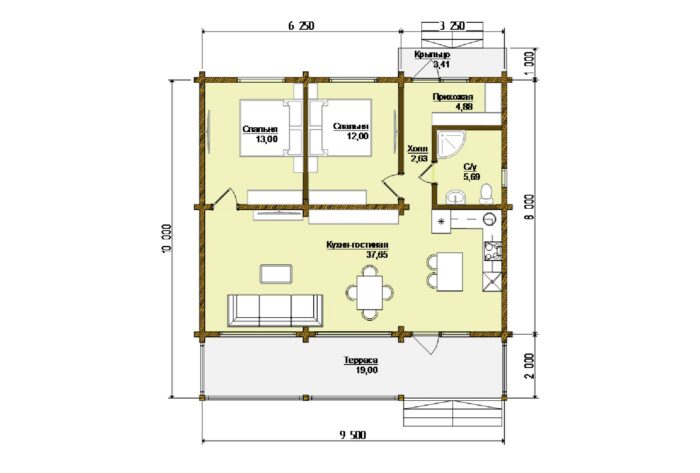 Дом из клееного бруса Очаково