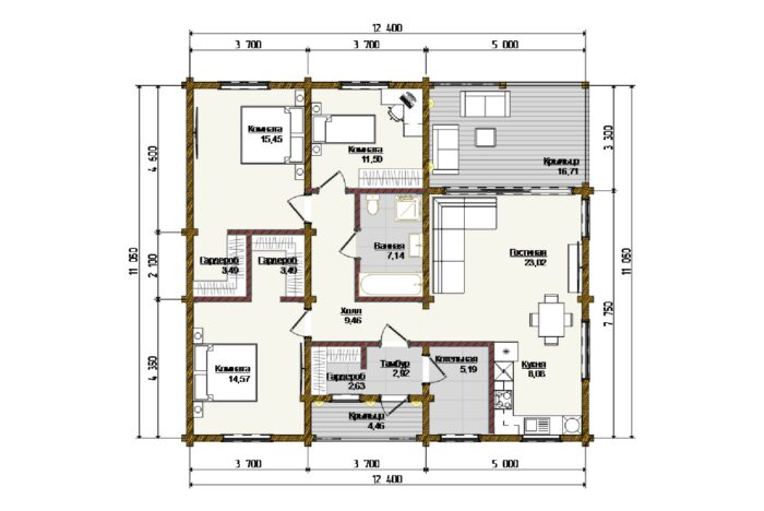 Дом из клееного бруса Тосно