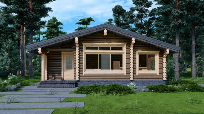 Дом из оцилиндрованного бревна Клин