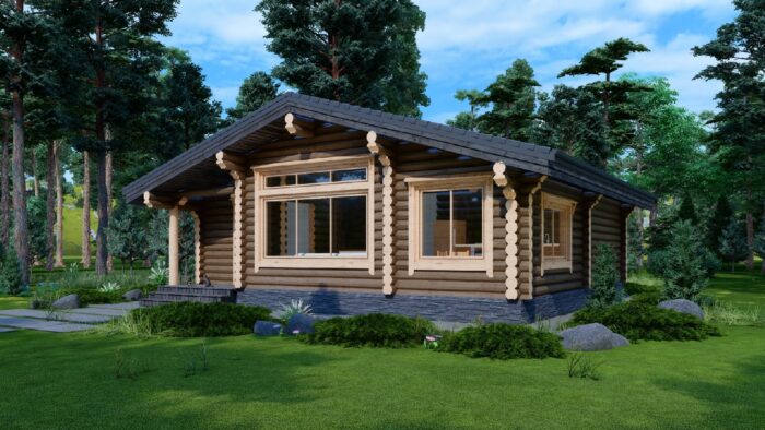 Дом из оцилиндрованного бревна Клин