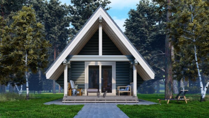 Дом из оцилиндрованного бревна Глемпинг-35