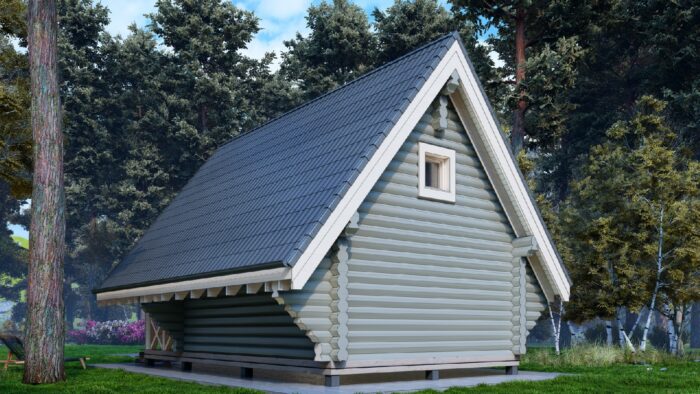 Дом из оцилиндрованного бревна Глемпинг-35