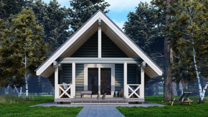 Дом из оцилиндрованного бревна Глемпинг-45