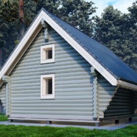 Дом из оцилиндрованного бревна Глемпинг-45