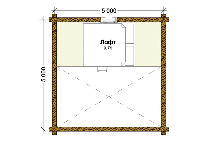 Дом из оцилиндрованного бревна Глемпинг-45