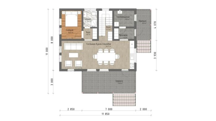 Каркасный дом Пион