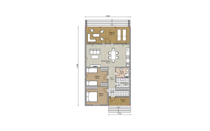 Каркасный дом Барбарис