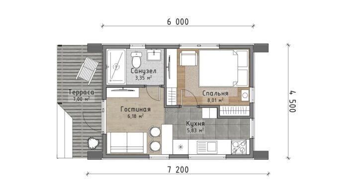 Каркасный дом Незабудка