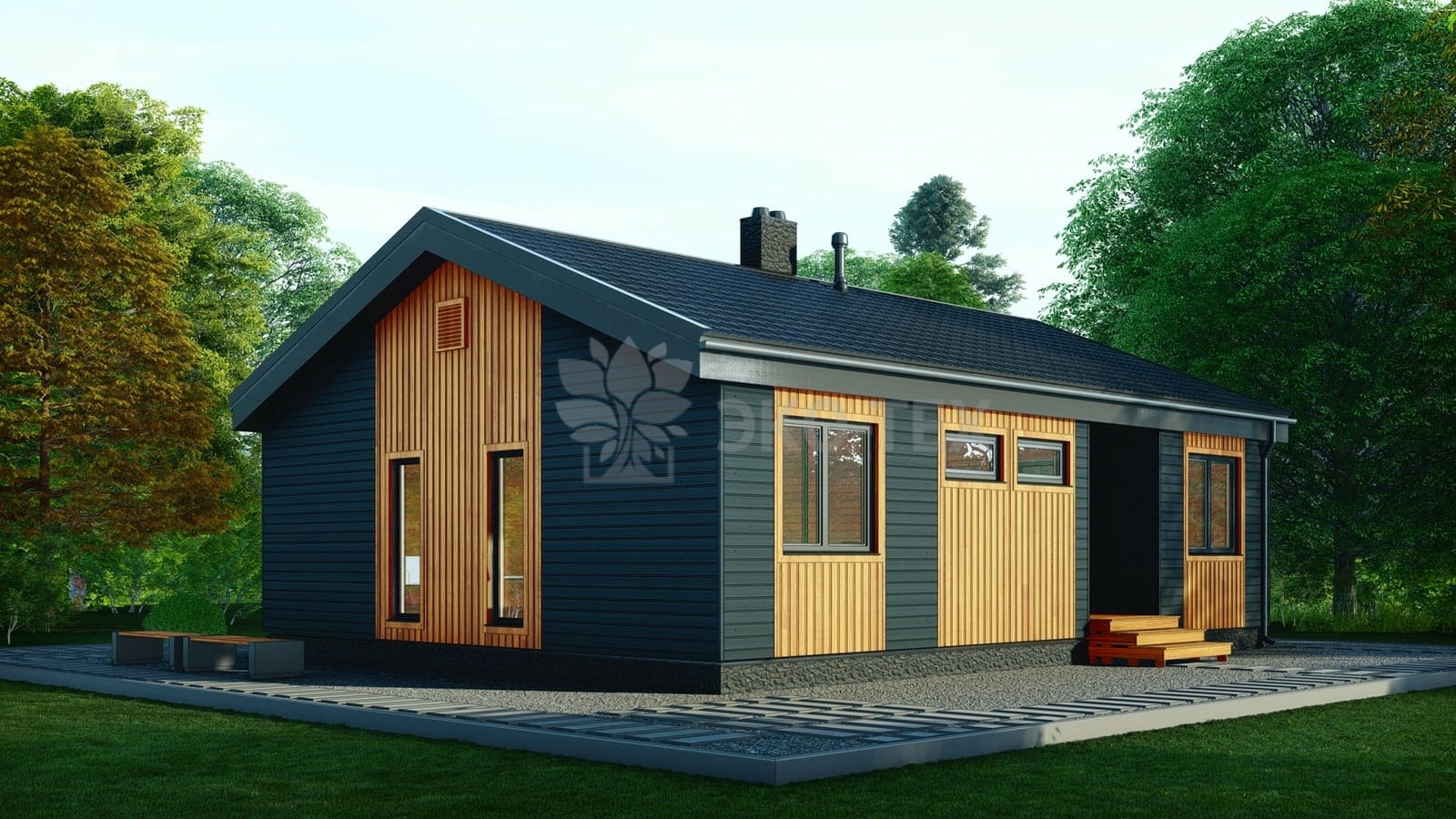 Каркасный дом Хризантема