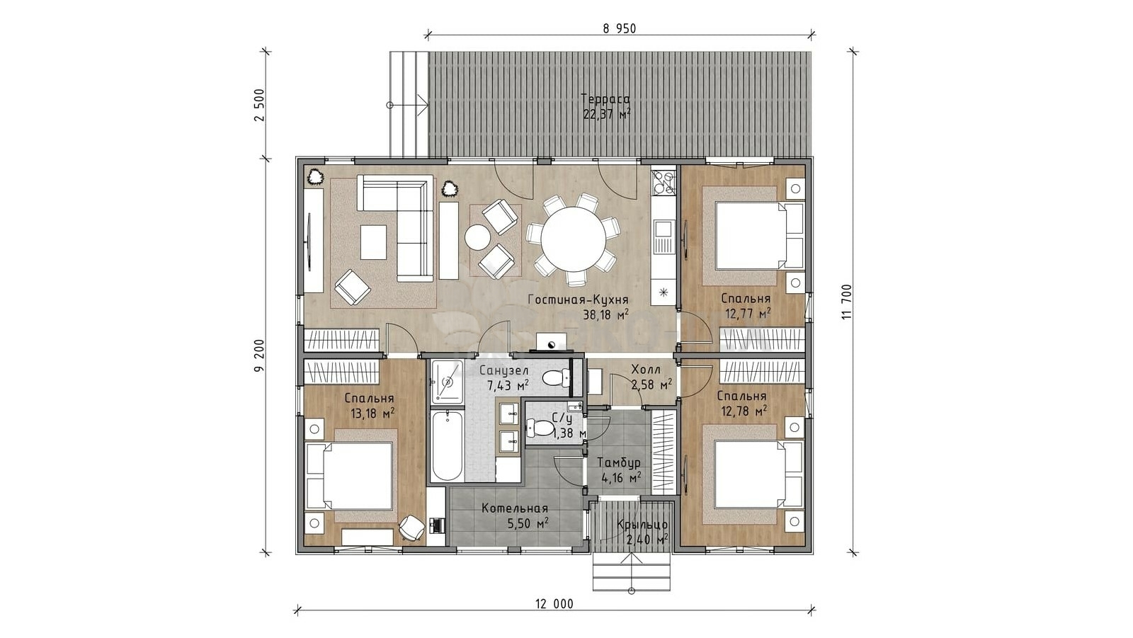 Каркасный дом Хризантема