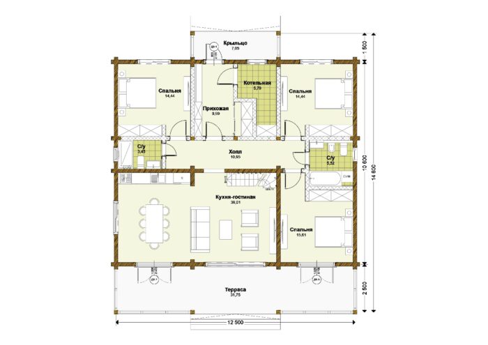 Дом из клееного бруса Боровск
