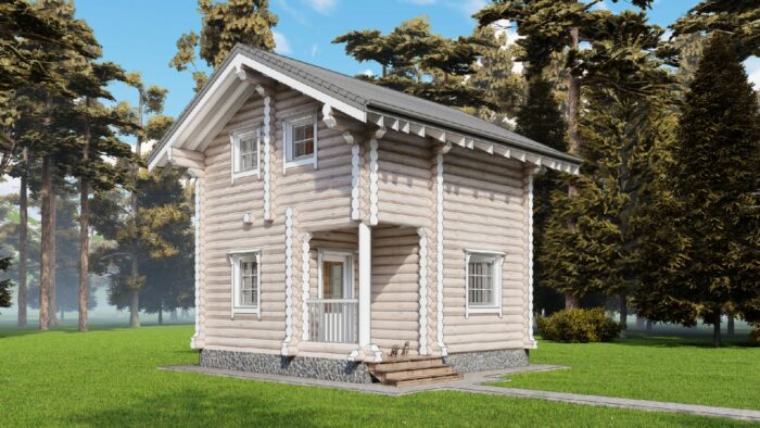 Проект дома Бронницы оцилиндрованное бревно