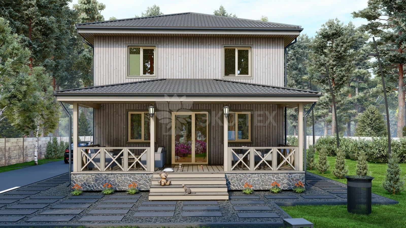 Каркасный дом Лаванда