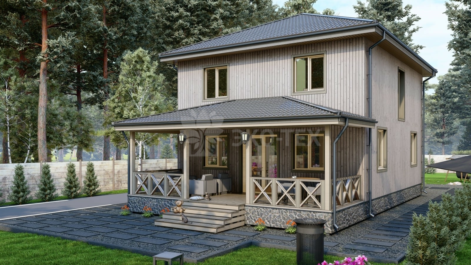 Каркасный дом Лаванда