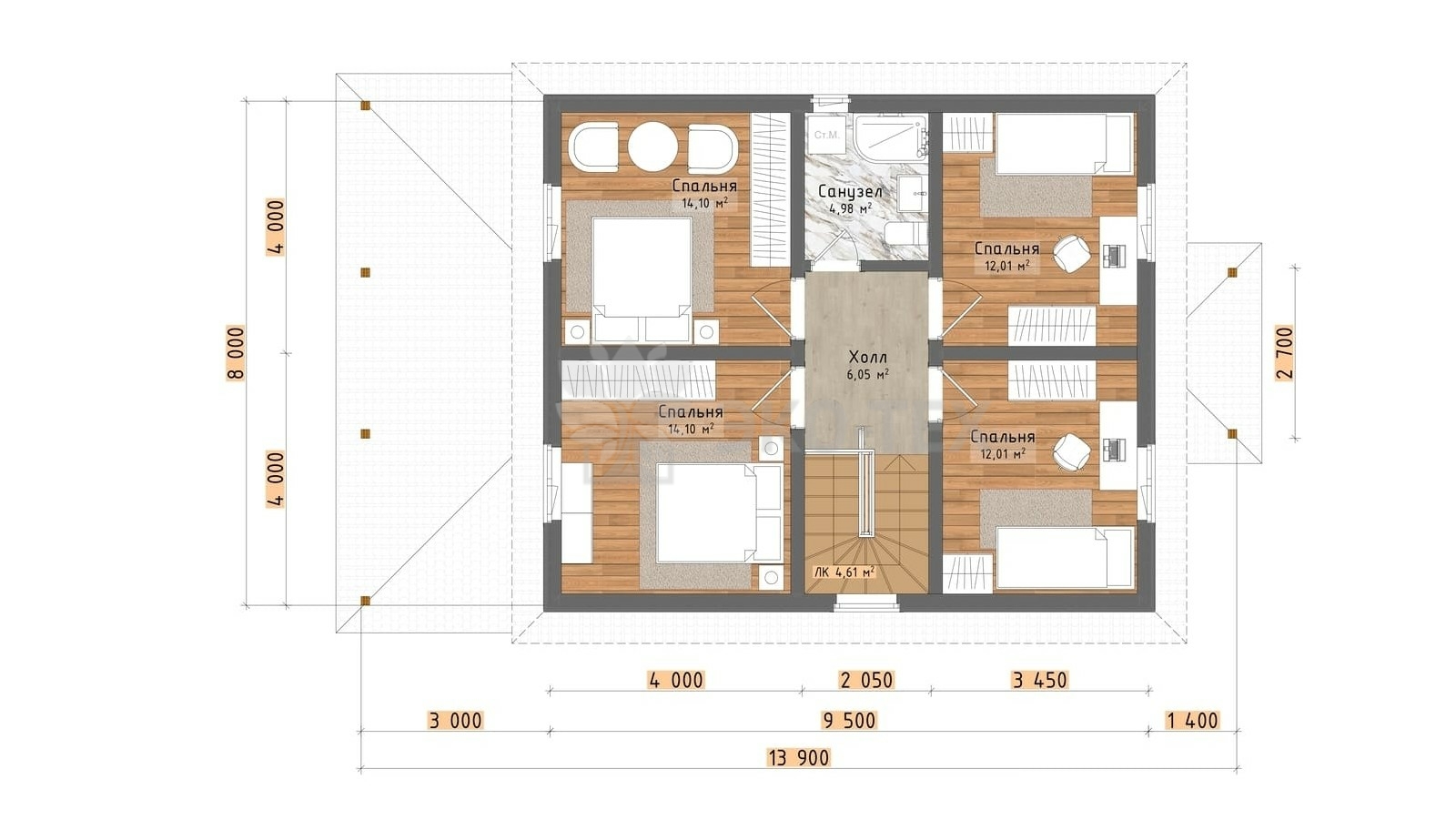 Каркасный дом "Лаванда" — изображение 9