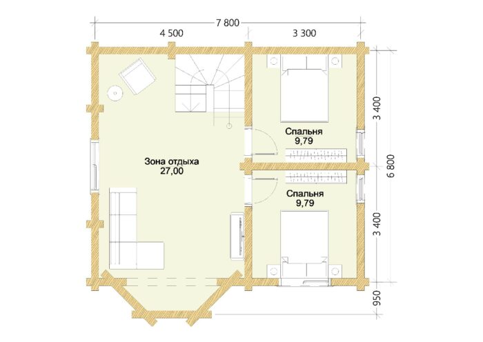 Дом из бревна Дзержинский