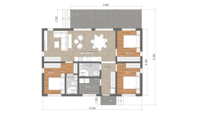 Каркасный дом Клен