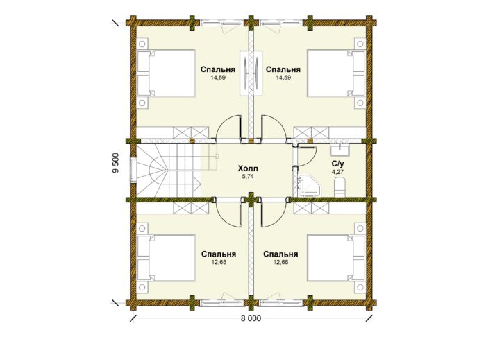Дом из клееного бруса Московский
