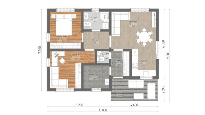 Каркасный дом Мимоза