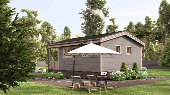 Каркасная баня Осина