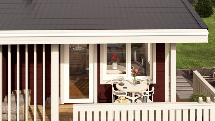 Каркасная баня Хвоя