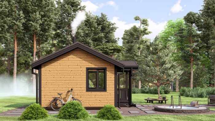 Каркасная баня Одуванчик