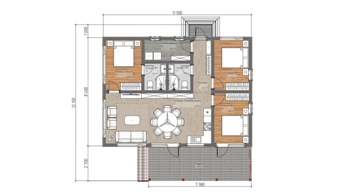 Каркасный дом Гранат выставочный