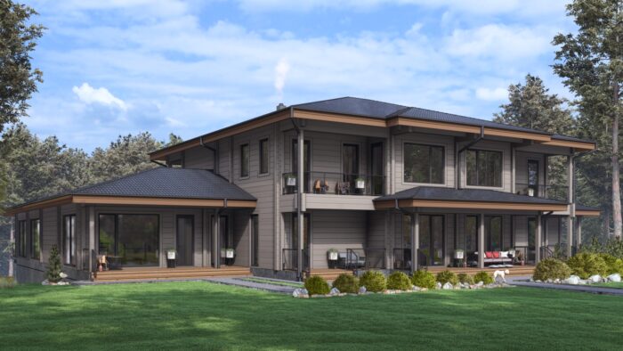 Трехэтажный дом из бруса "РУБЛЁВО"